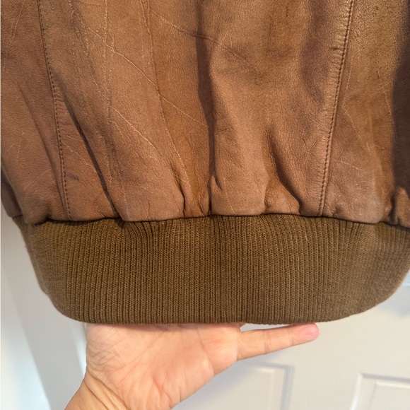 Vintage Unisex 90s Rock Creek Chocolate Brown Leather Jacket - Picture 10 of 11